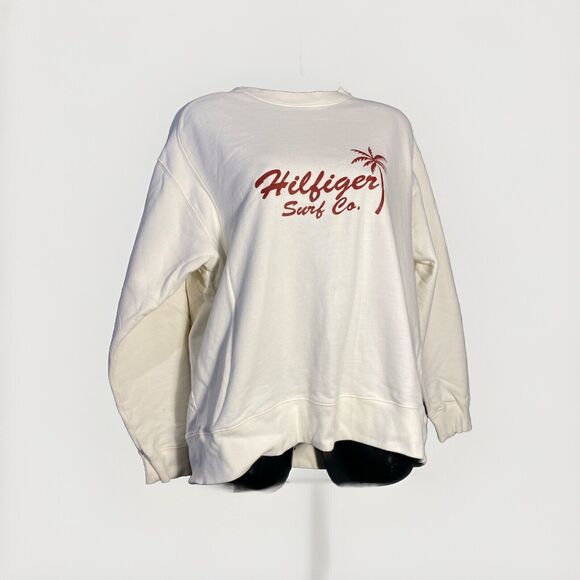 Tommy Hilfiger Sweatshirt Hilfiger‎ Surf Co. Men's Crewneck Large Vintage Y2K - Picture 1 of 5